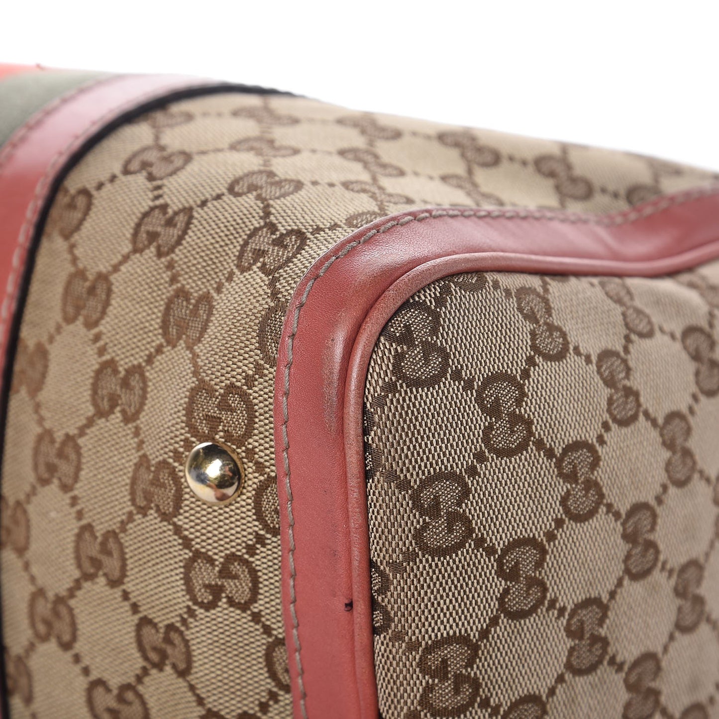Monogram Vintage Web Medium Boston Pink