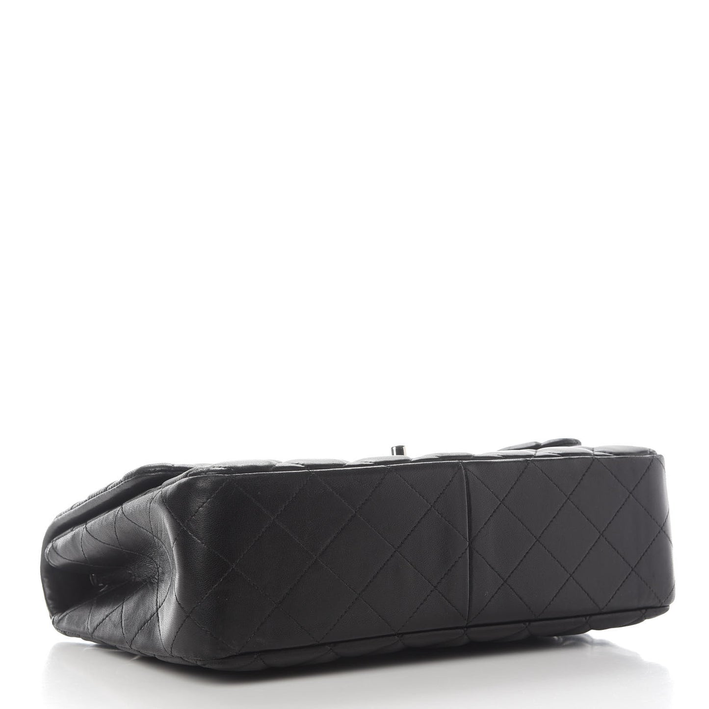 Lambskin Quilted Jumbo Single Flap Black