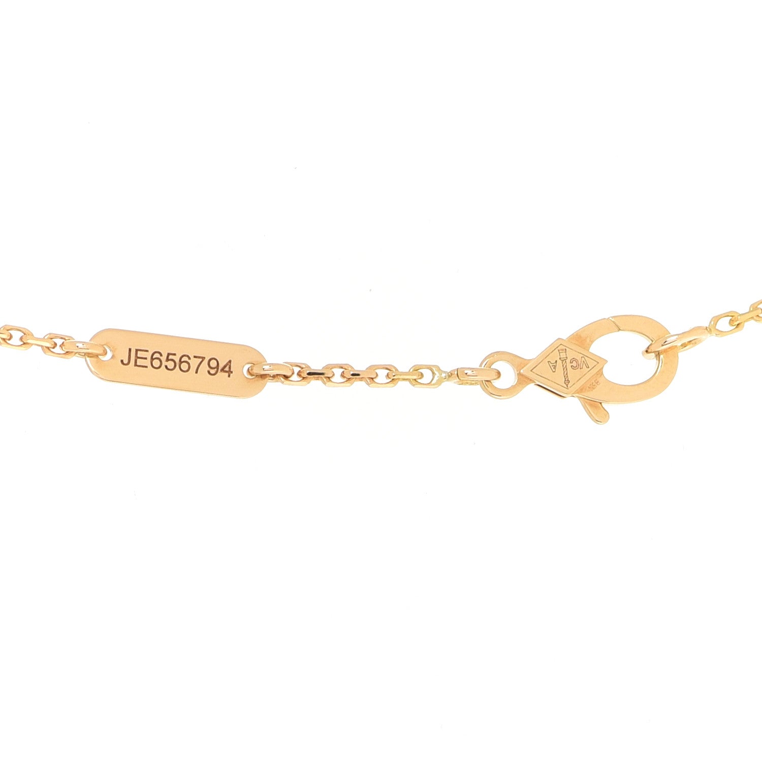 Van Cleef & Arpels 18K Yellow Gold Black Onyx Vintage Alhambra Pendant Necklace 4 of 6