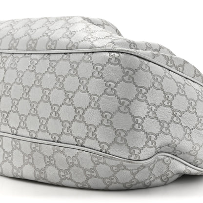 Gucci Metallic Guccissima Medium Sukey Hobo Silver 9 of 19