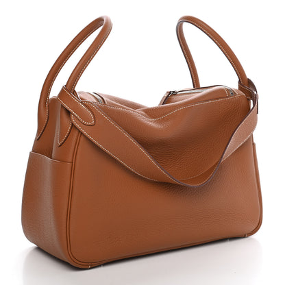 Hermes Taurillon Clemence Lindy 34 Gold 3 of 11