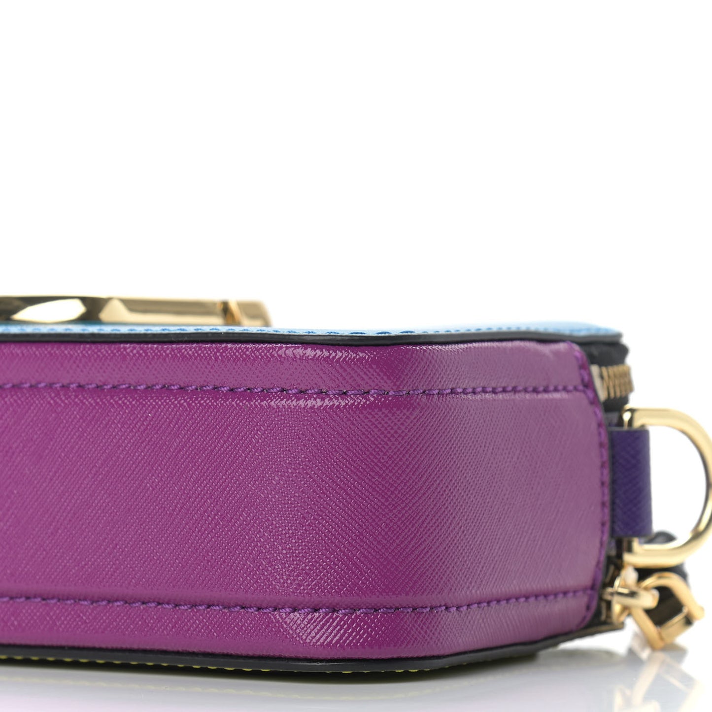 Saffiano Small Snapshot Camera Bag Blue Multicolor