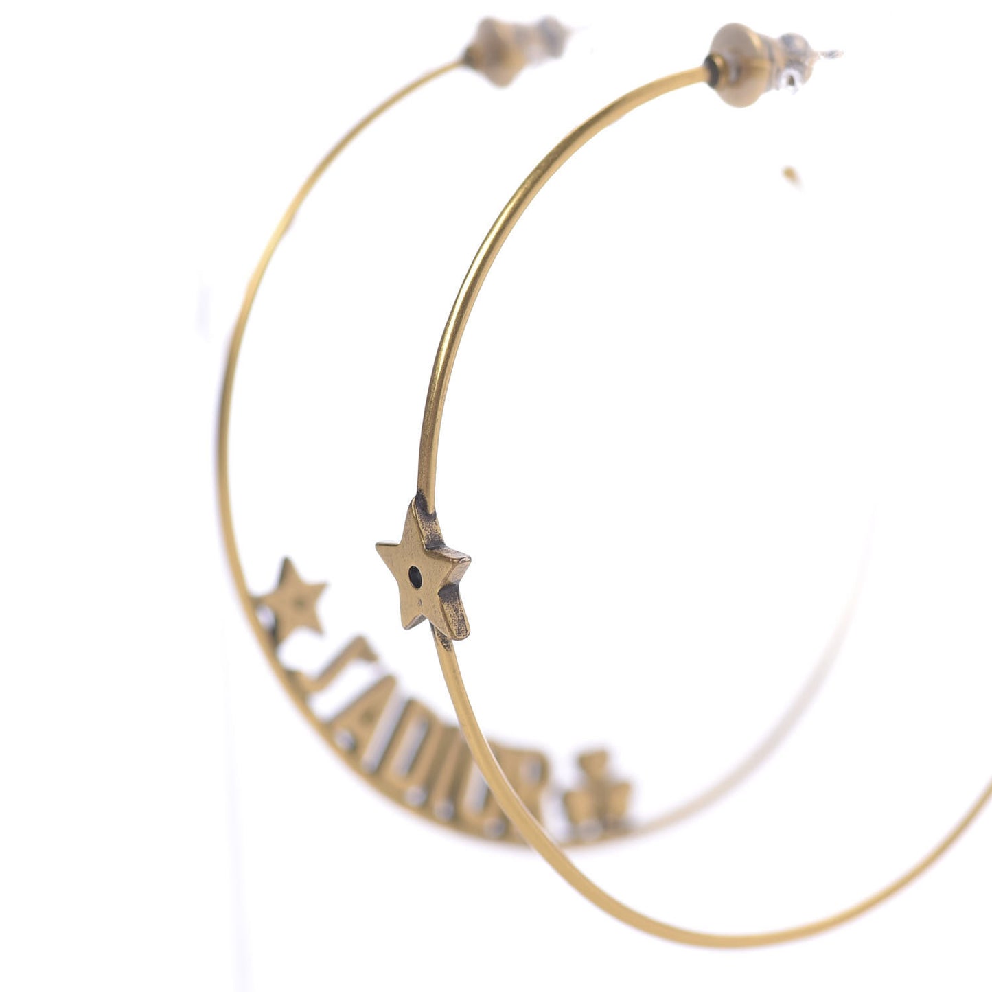 Metal J'Adior Hoop Earrings Aged Gold