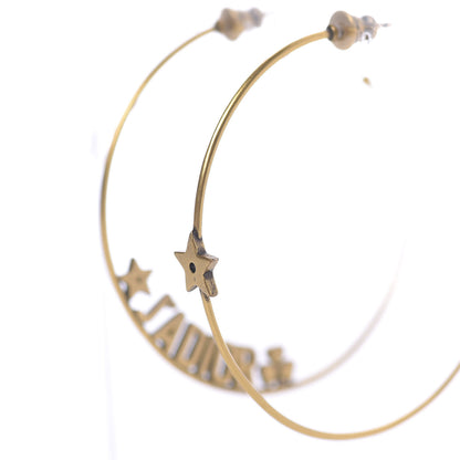 Christian Dior Metal J'Adior Hoop Earrings Aged Gold 4 of 7