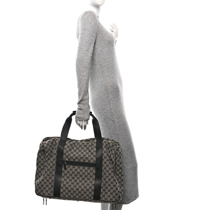 Gucci Monogram Textured Dollar Calfskin Suitcase Luggage Beige Black 2 of 10