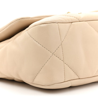 Chanel Lambskin Quilted Medium Chanel 19 Flap Beige 9 of 14