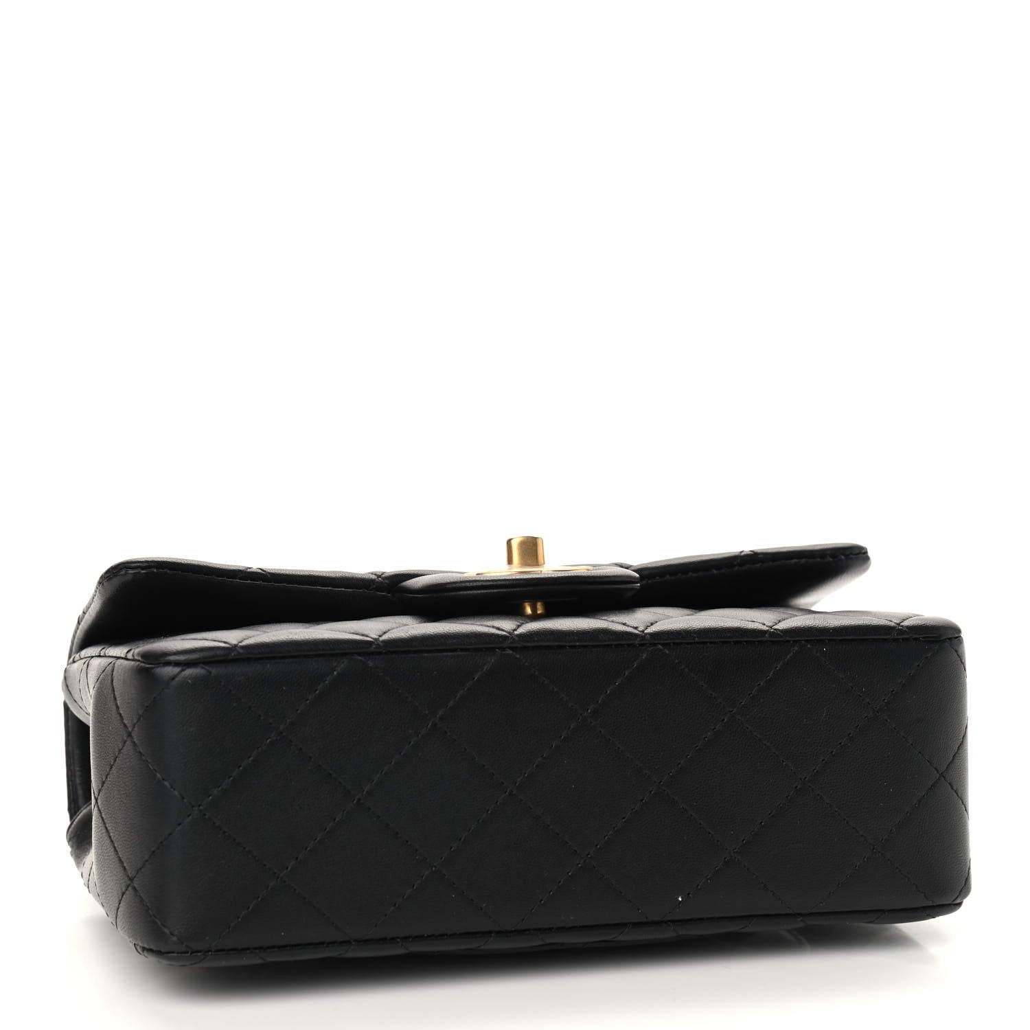 Chanel Lambskin Quilted Mini Top Handle Rectangular Flap Black 5 of 10
