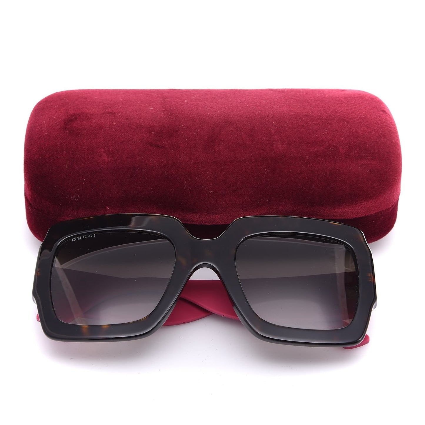 Square Frame GG0102S Sunglasses Glitter Pink Multi