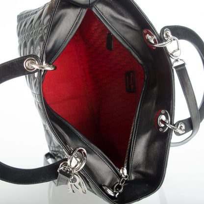 Christian Dior Lambskin Cannage Large Lady Dior Black 5 of 7