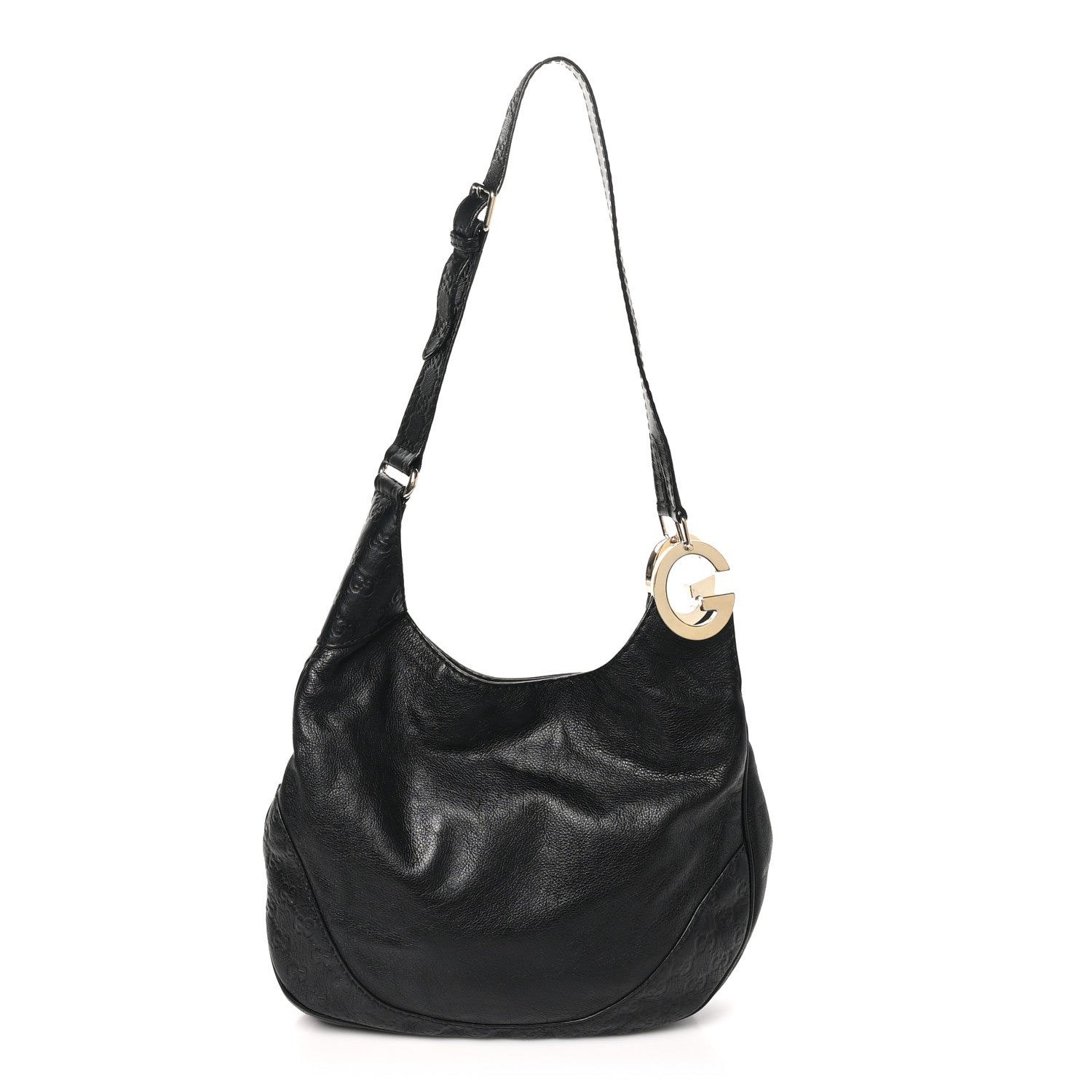 Gucci Guccissima Medium Charlotte Hobo Black 1 of 12