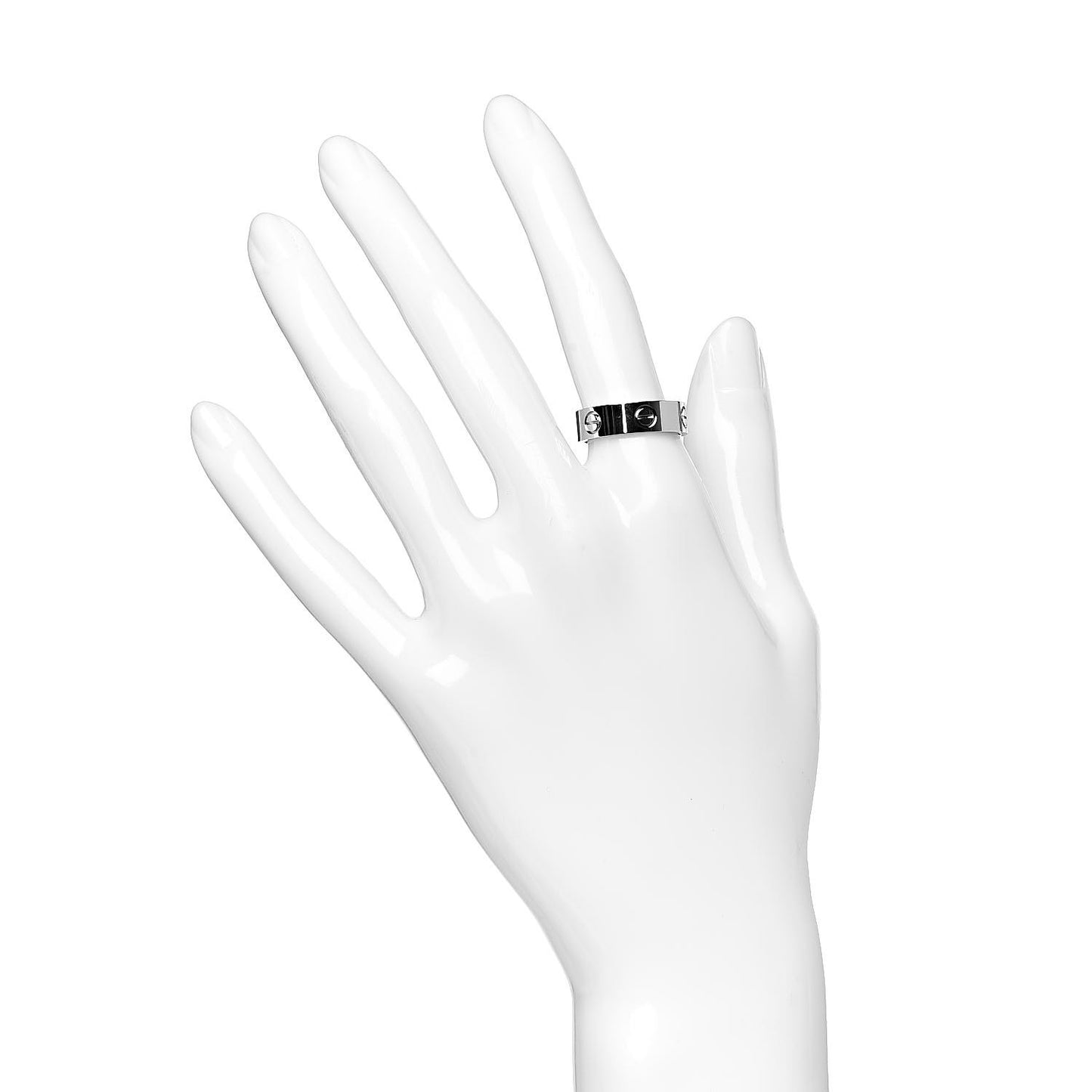 18K White Gold 5.5mm LOVE Ring 53 6.25