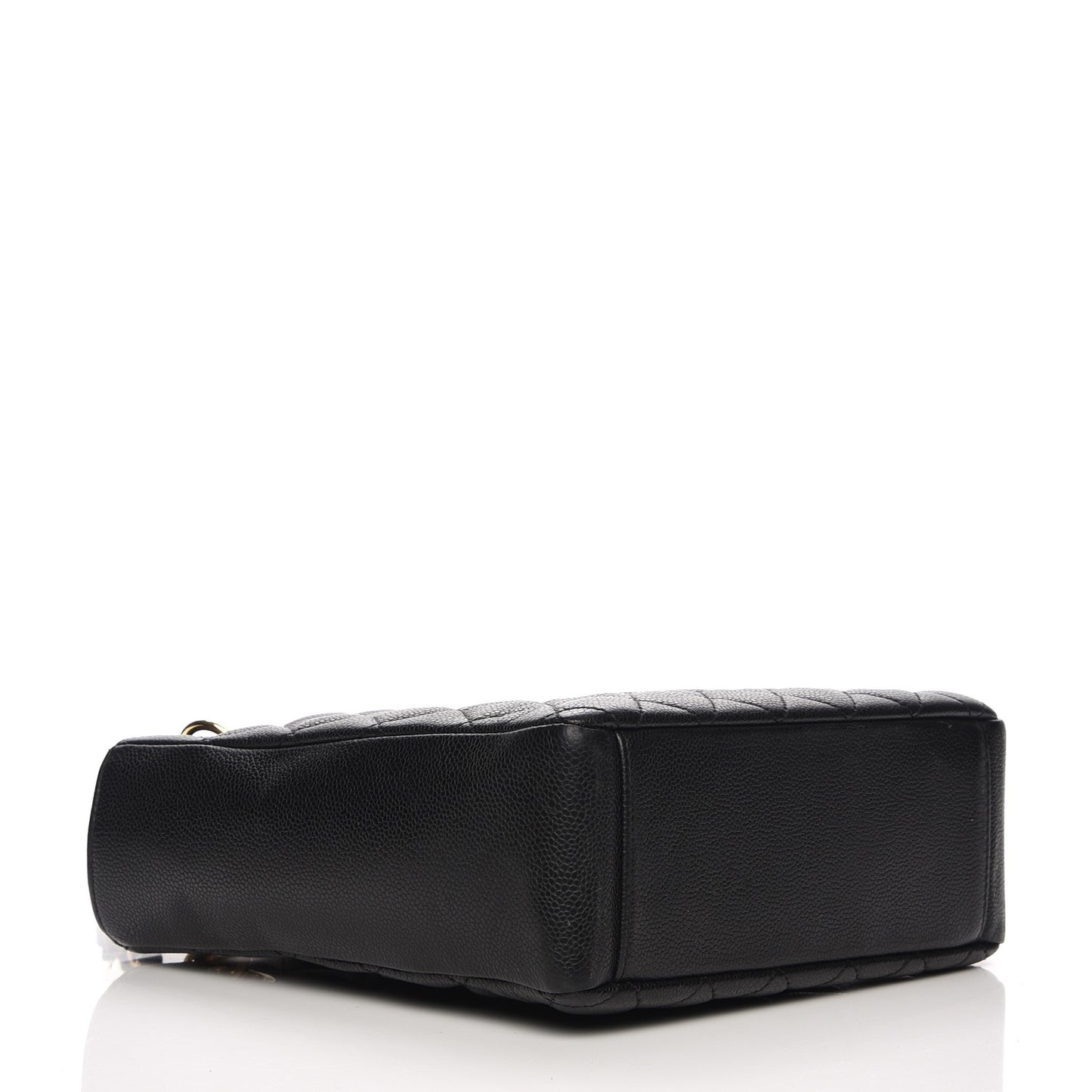 Caviar Quilted Petit Shopping Tote PST Black