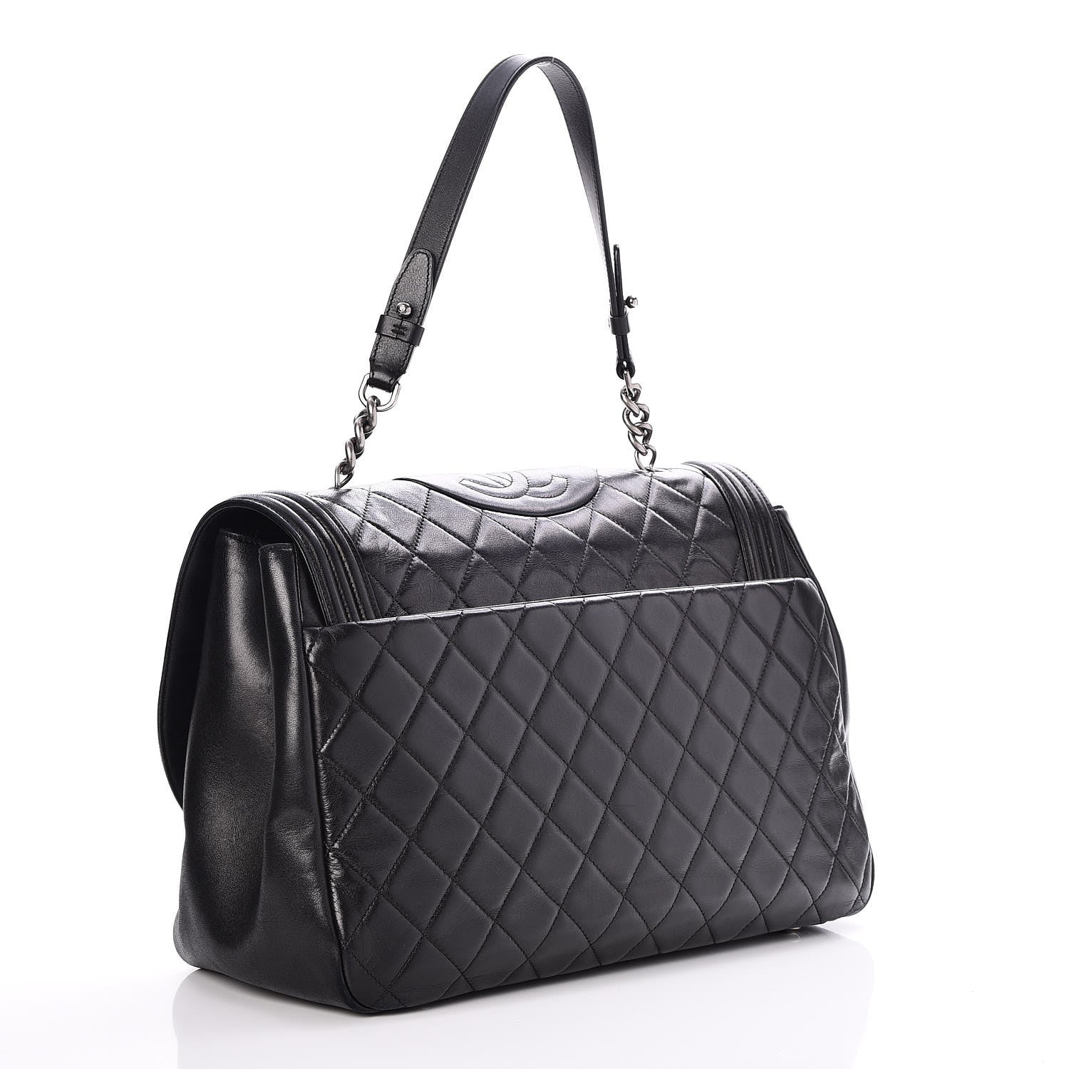 Chanel Lambskin Quilted Large Antik Boy Flap Black 3 of 8
