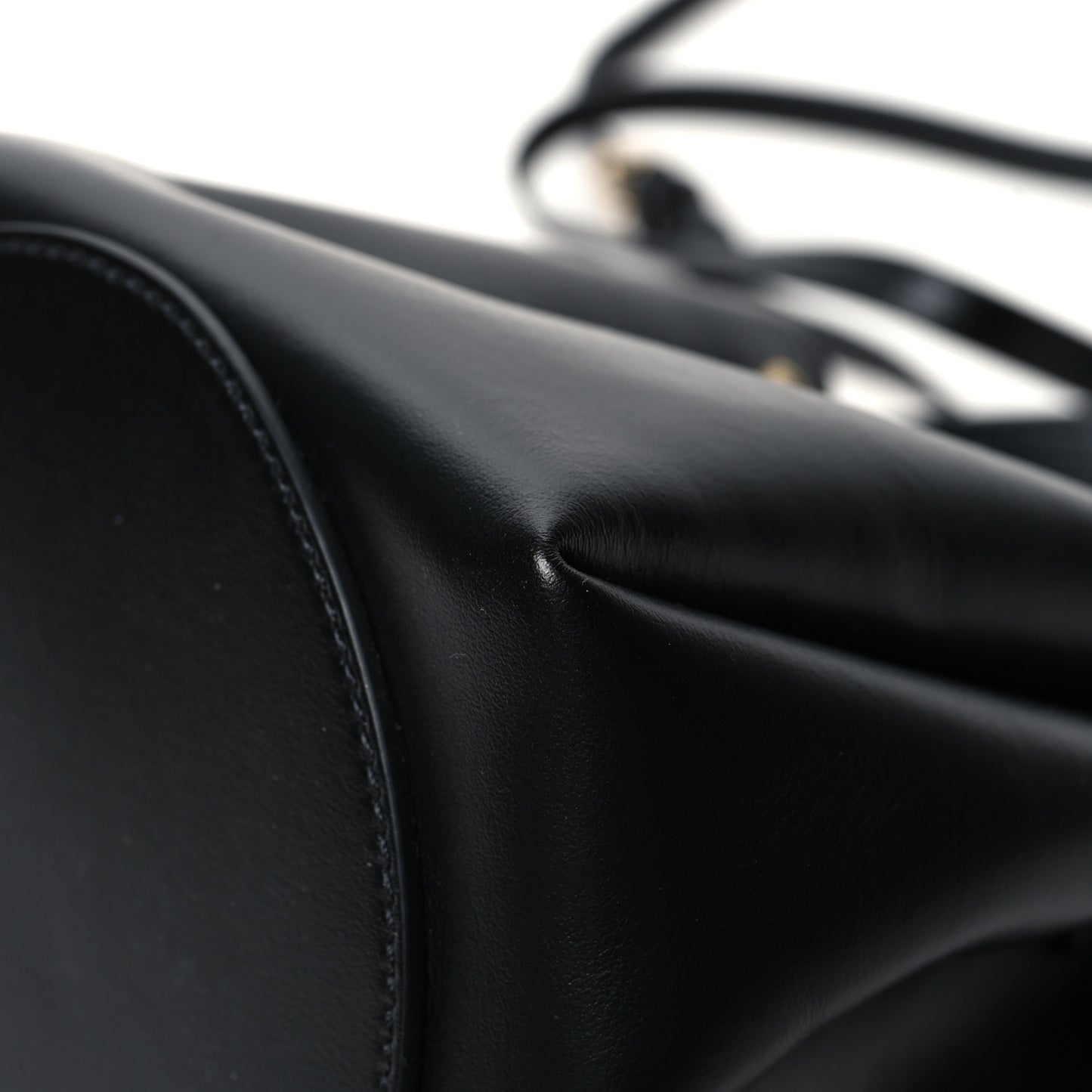 Calfskin Monogram Motif TB Bucket Black