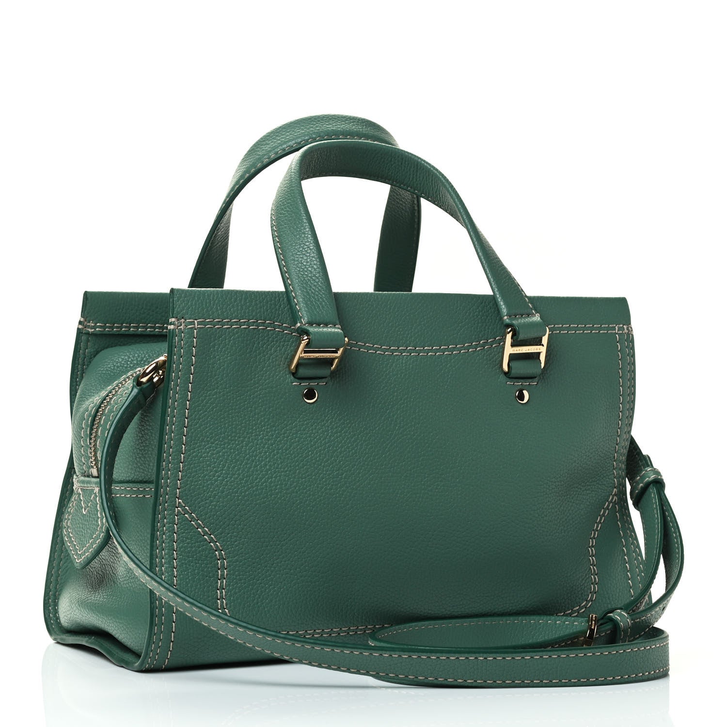 Marc Jacobs Textured Calfskin Cruiser Convertible Satchel Green 2 of 5