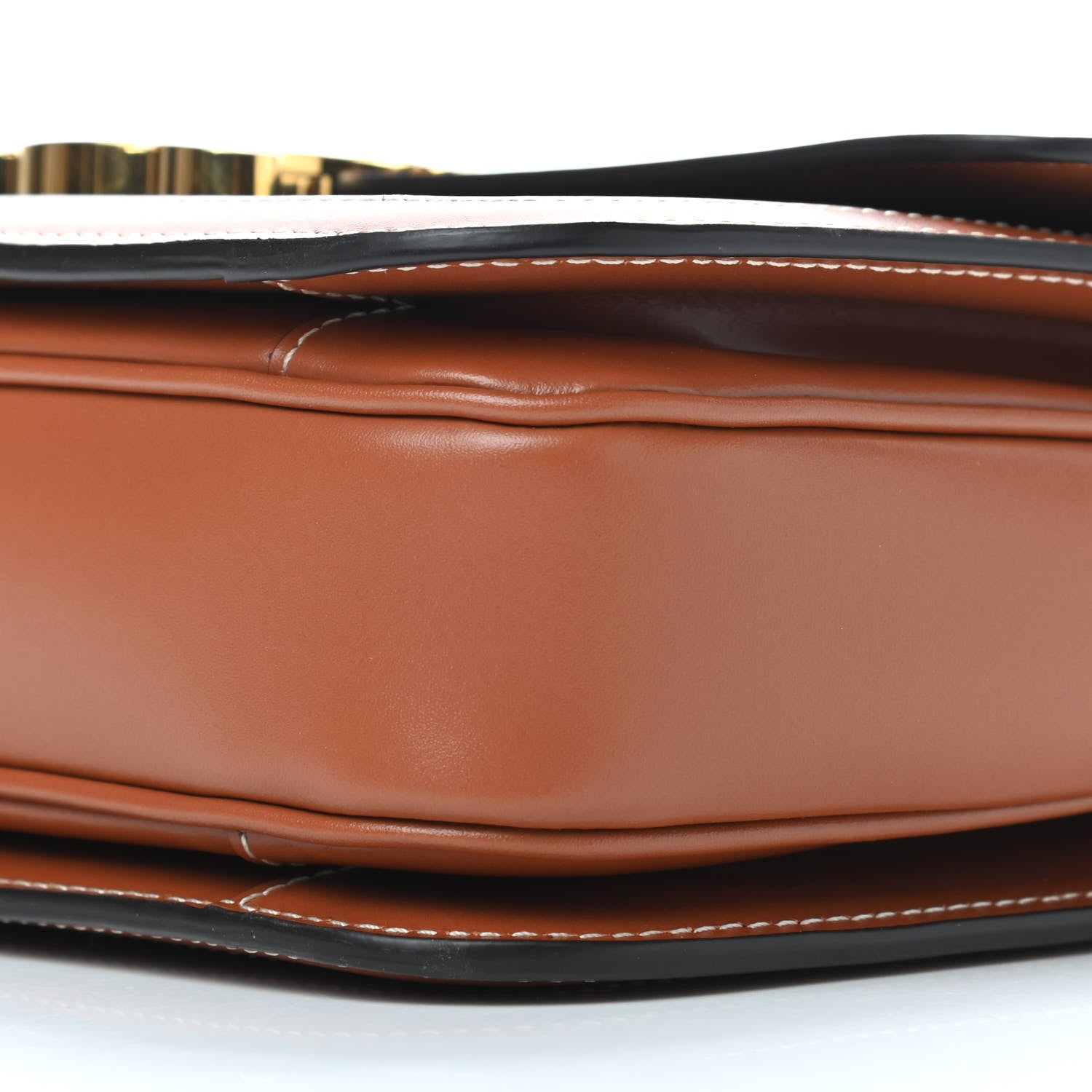 Celine Triomphe Canvas Calfskin Medium Triomphe Bag Tan 9 of 10