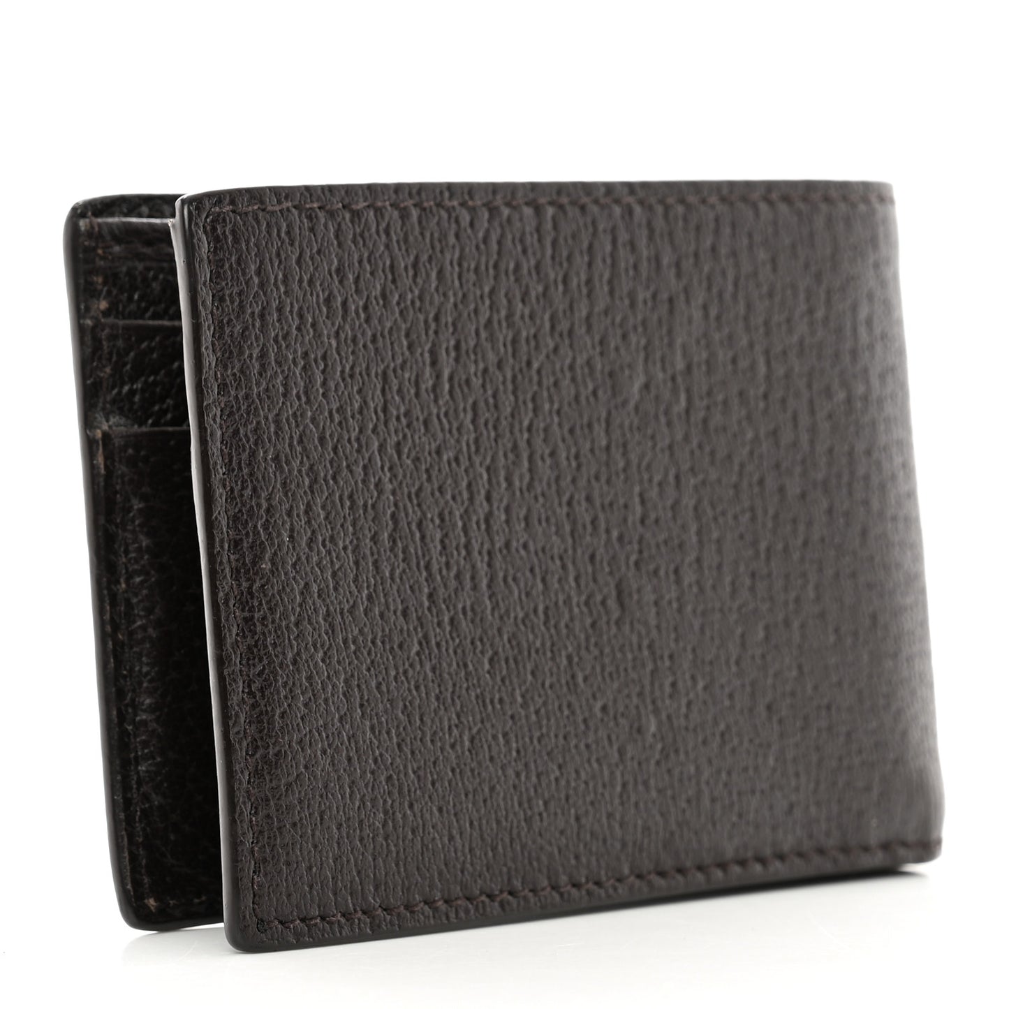Calfskin Boar Effect GG Marmont Bi-Fold Wallet Brown
