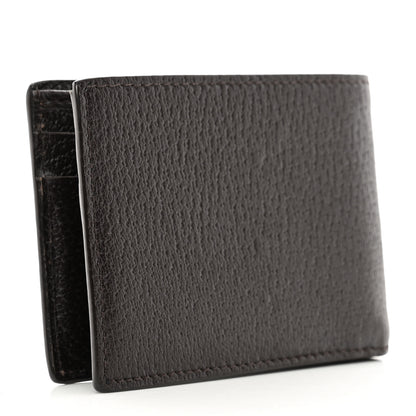 Gucci Calfskin Boar Effect GG Marmont Bi-Fold Wallet Brown 3 of 7