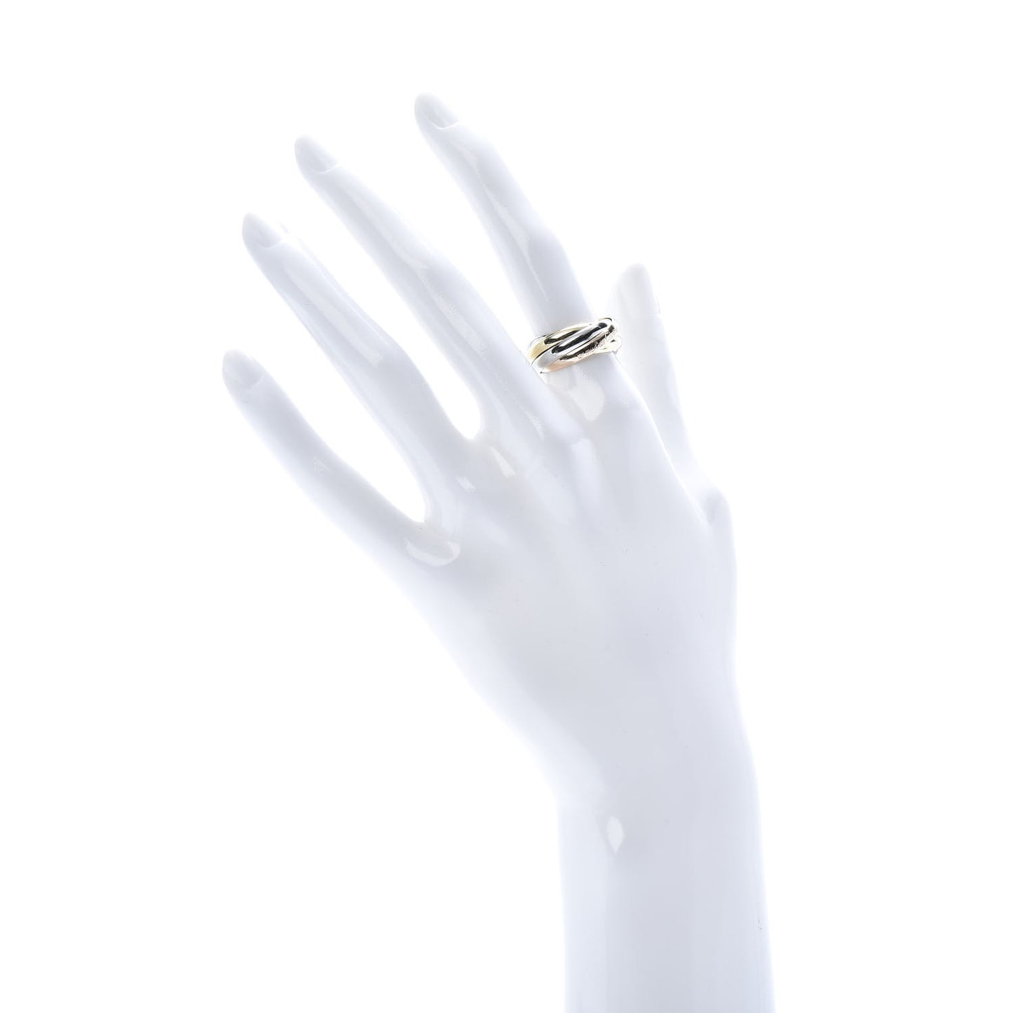 18K Pink Yellow White Gold Les Must De Trinity Five Band Ring 51 5.75