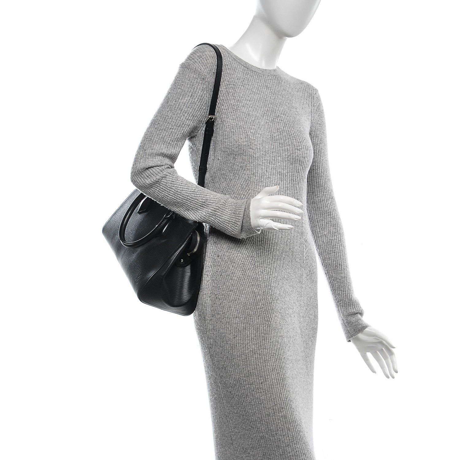 Louis Vuitton Epi Soufflot MM Black 2 of 8