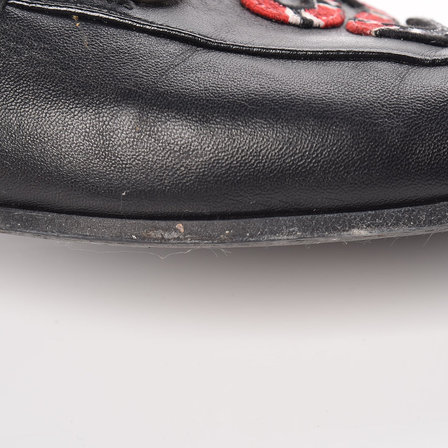 Lambskin Kingsnake Embroidered Mens Brixton Horsebit Loafers 11 Black