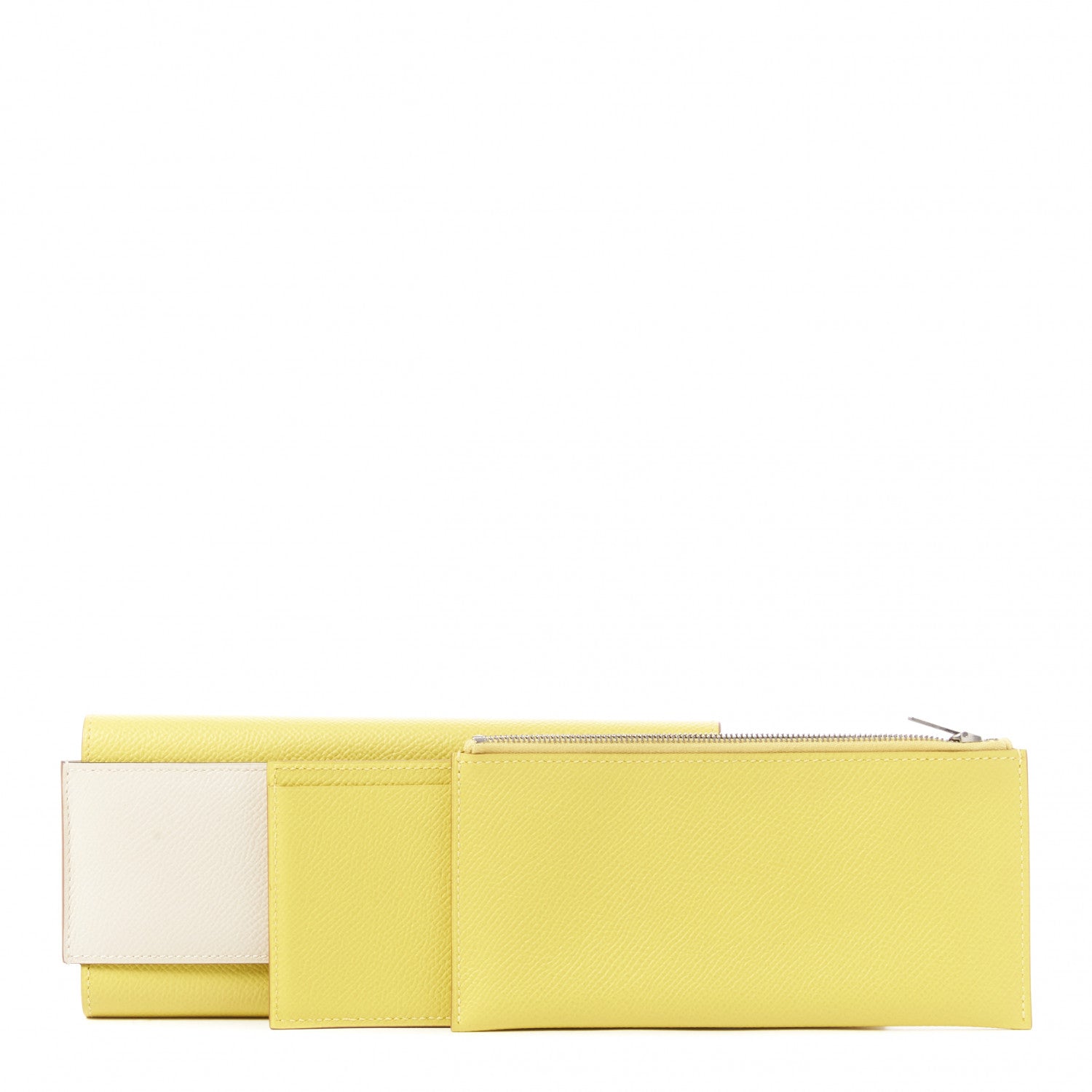 Hermes Epsom Passant Long Wallet Craie Lime 2 of 9