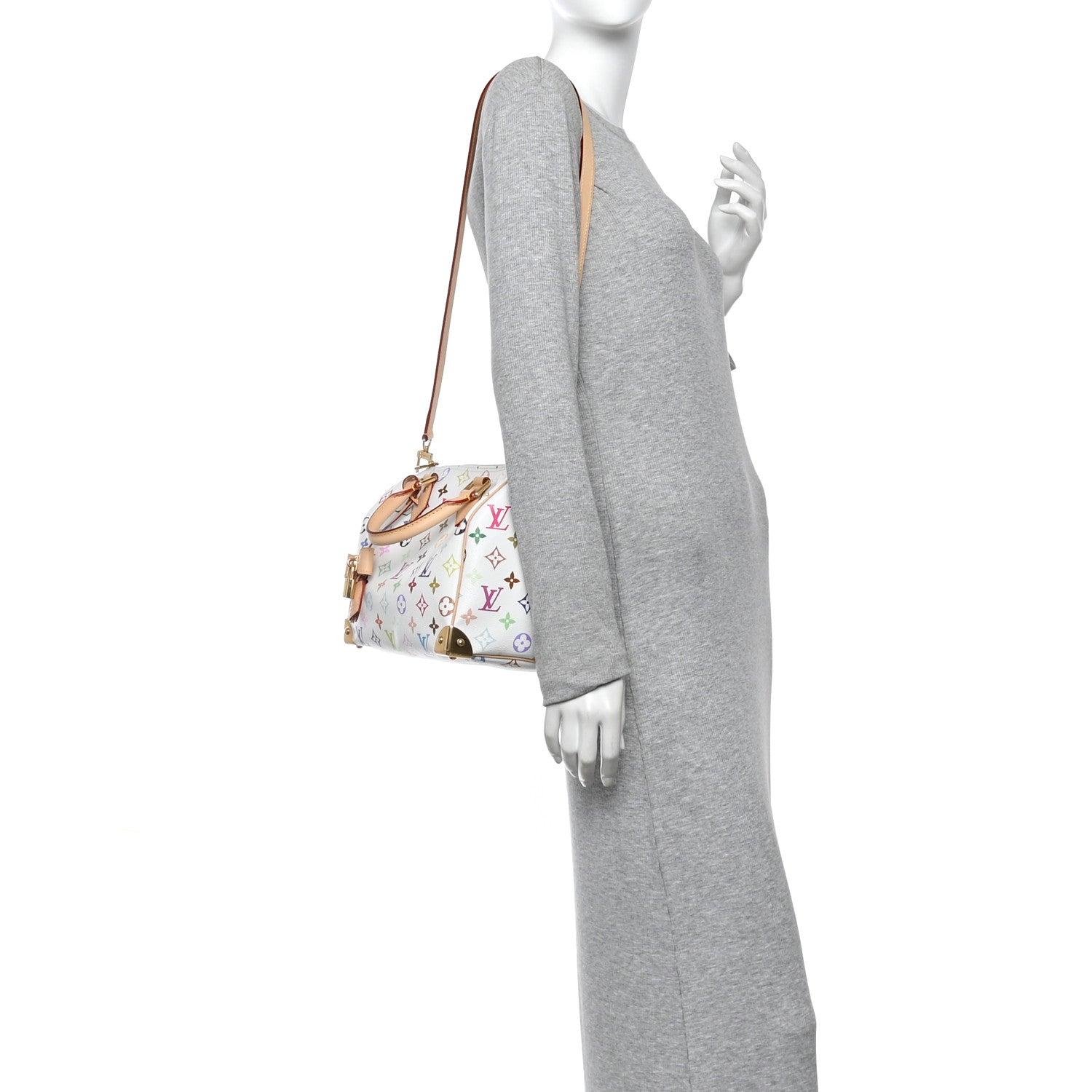 Louis Vuitton LV X TM Monogram Multicolor Speedy Bandouliere 25 White 2 of 11