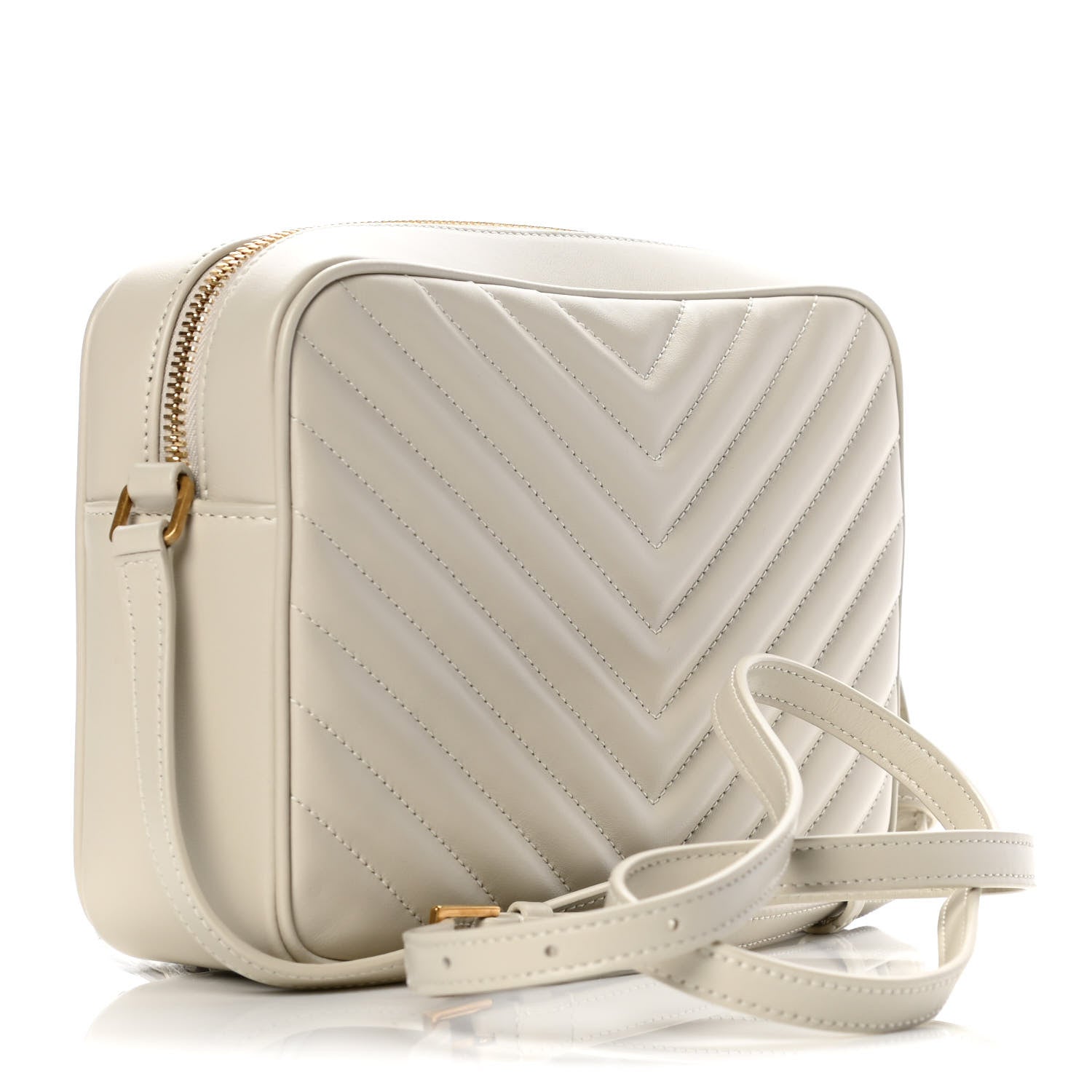 Saint Laurent Calfskin Matelasse Monogram Lou Camera Bag Crema Soft 4 of 10