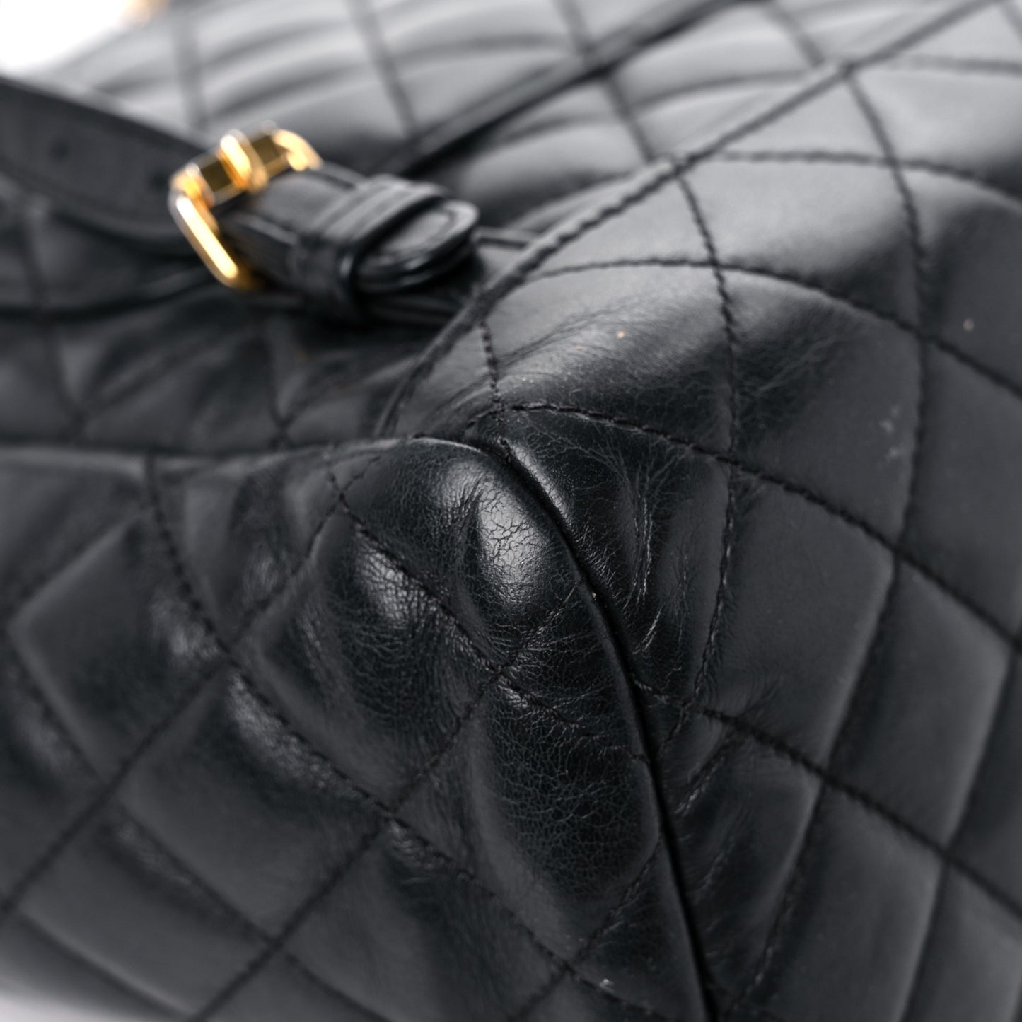 Calfskin Quilted Small Urban Spirit Backpack Black