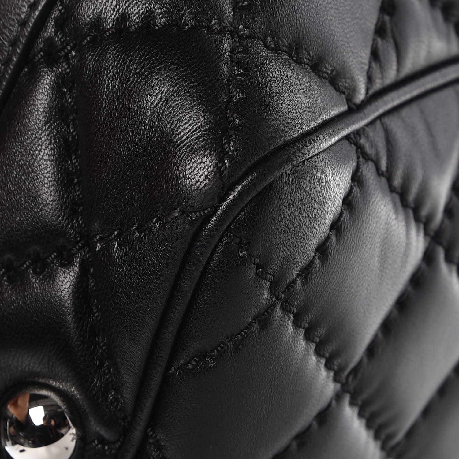 Chanel Lambskin Quilted Large Easy Carry Shopping Tote Black 12 of 12