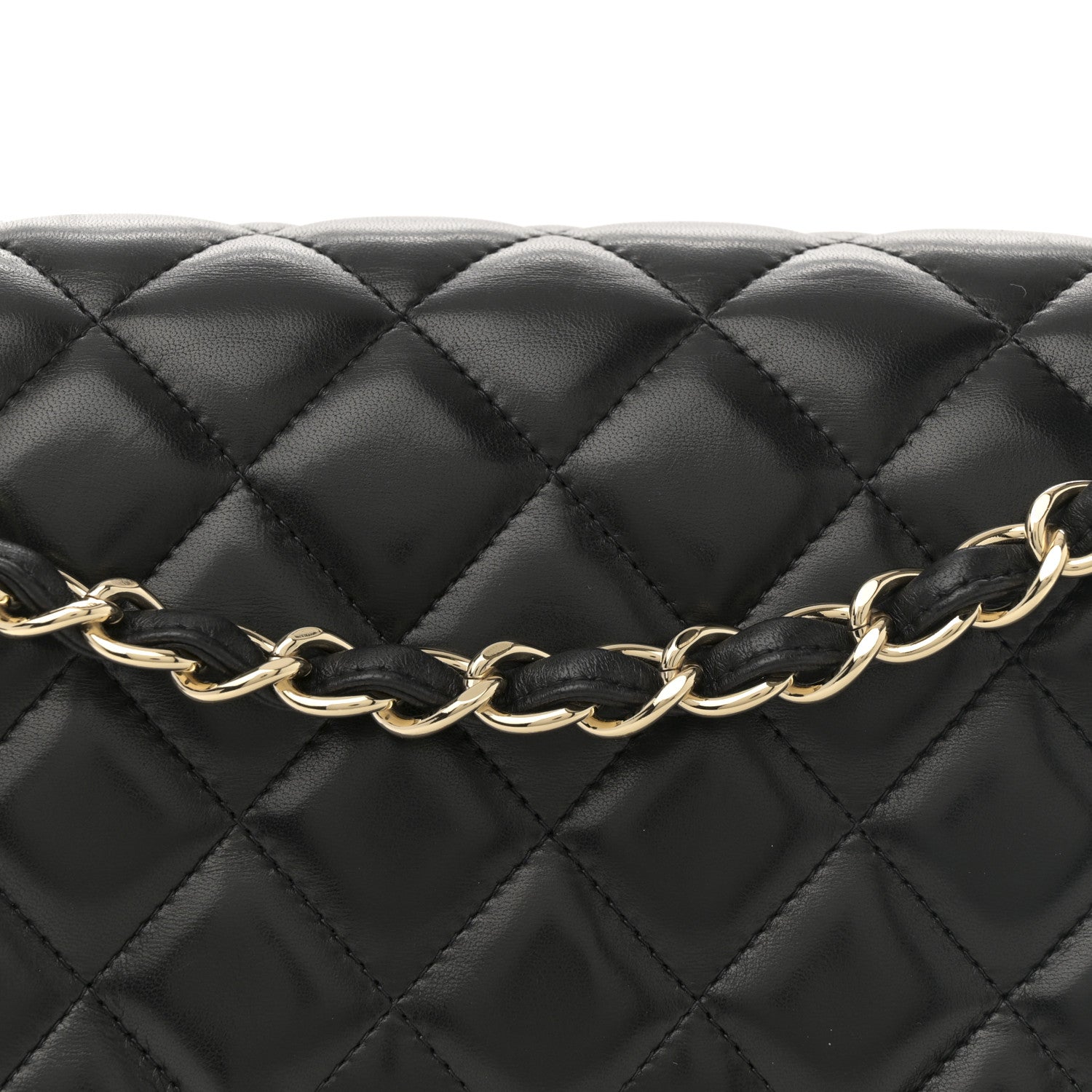 Chanel Lambskin Quilted Jumbo Double Flap Black 8 of 11