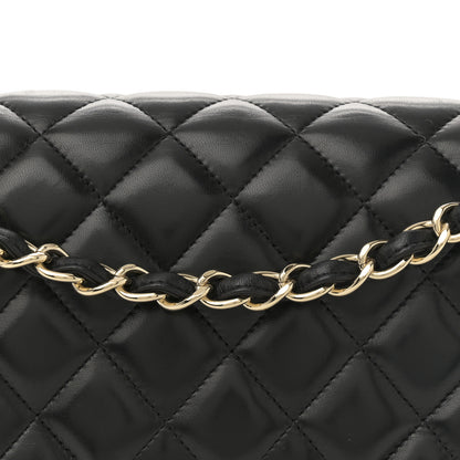 Chanel Lambskin Quilted Jumbo Double Flap Black 8 of 11