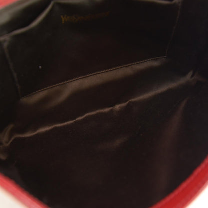 Saint Laurent Patent Monogram Large Belle De Jour Clutch Red 7 of 7