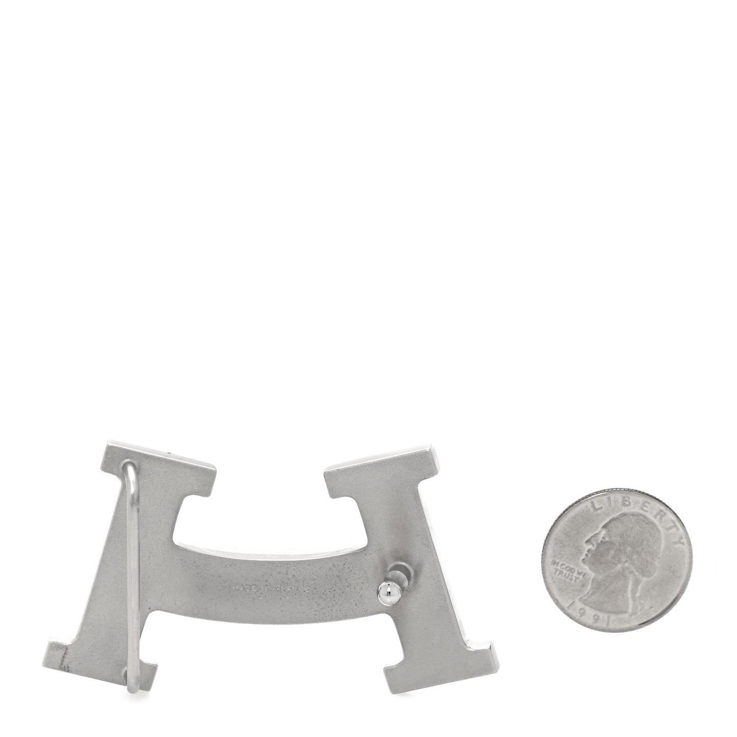 Palladium Smile 32mm H Belt Buckle Silver