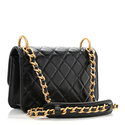 Chanel Calfskin Quilted Mini Coco Ring Flap Black 3 of 8