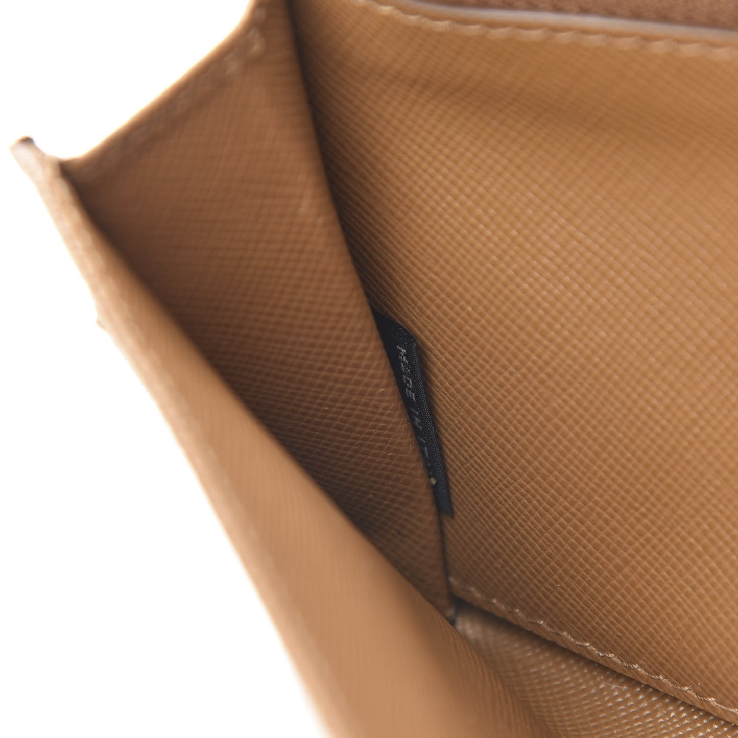 Saffiano Metal Continental Flap Wallet Caramel