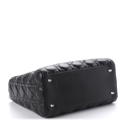 Christian Dior Lambskin Cannage Medium Lady Dior Black 4 of 10
