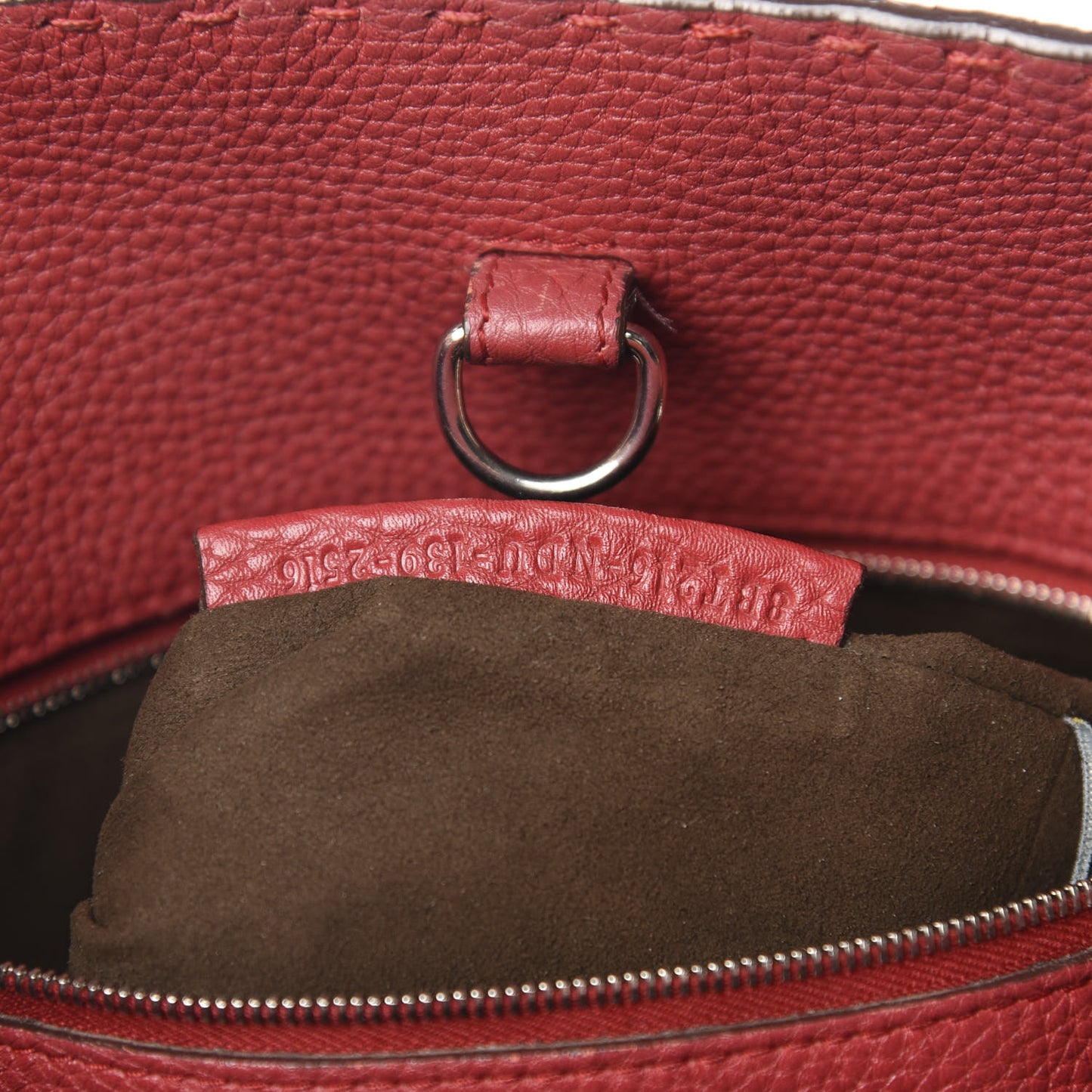 Cuoio Romano Selleria Large Anna Bucket Bag Rosso