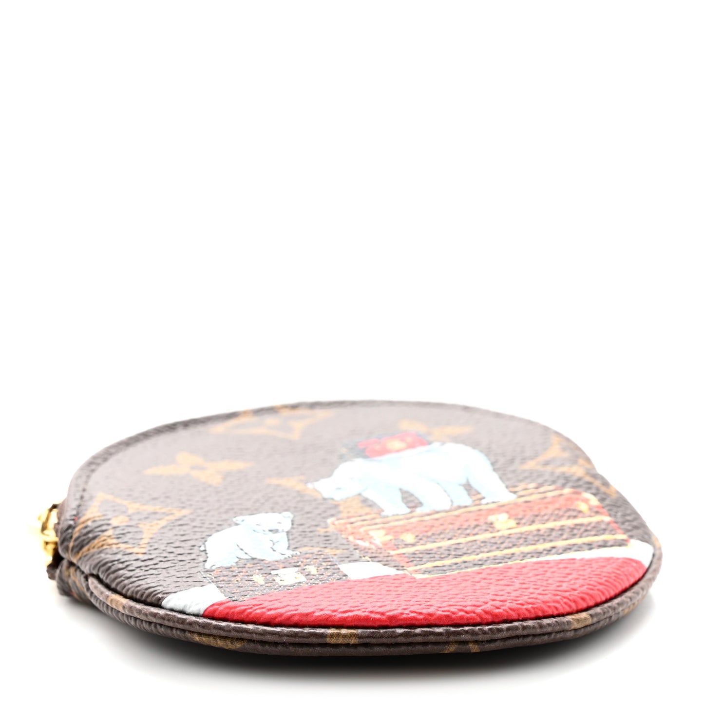 Monogram 2017 Christmas Animation Round Coin Purse