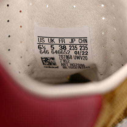 Gucci X ADIDAS Vintage GG Monogram Mens Gazelle Sneakers 6.5 Mid Natural Nut Off White 9 of 10