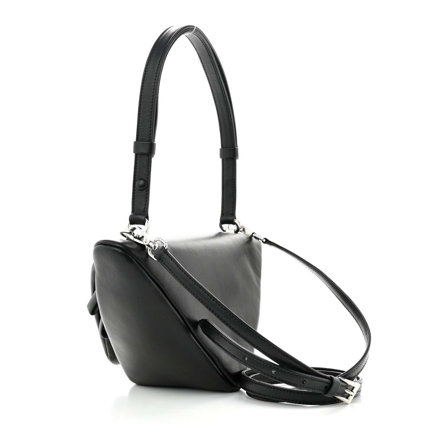 Prada Nappa Padded Signaux Triangle Crossbody Black 3 of 9