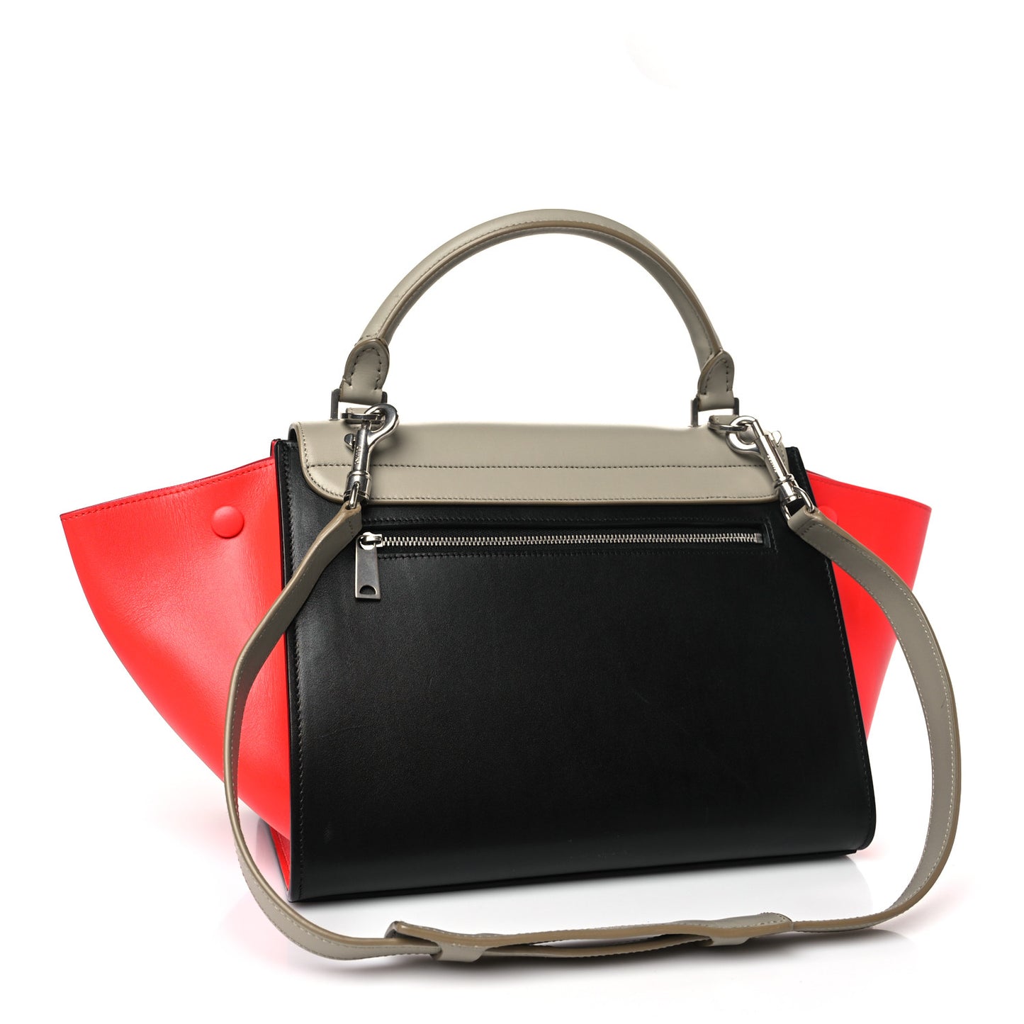Smooth Calfskin Medium Tri-Color Trapeze Taupe