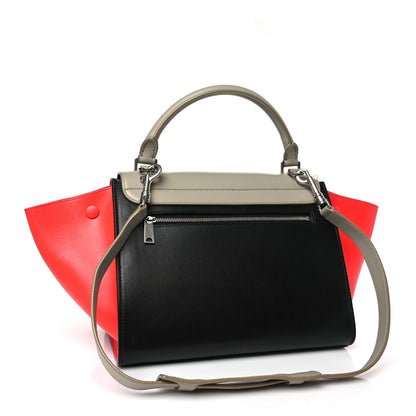 Celine Smooth Calfskin Medium Tri-Color Trapeze Taupe 3 of 9