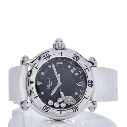 Chopard Stainless Steel Rubber Diamond 38mm Happy Sport Fish Quartz Watch White 3 of 5