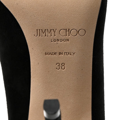 Jimmy Choo Suede Abel Pumps 38 Black 7 of 8