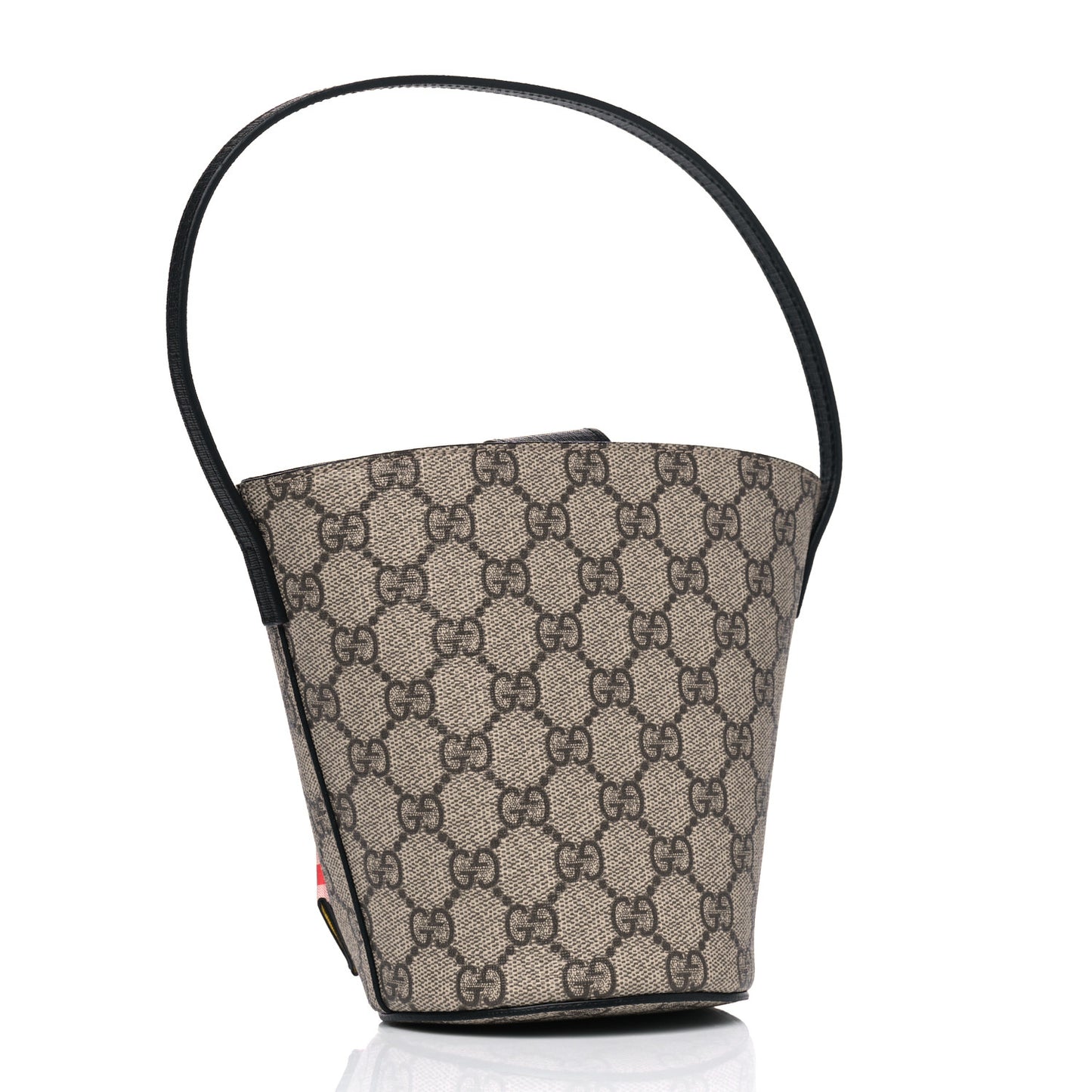 GG Supreme Monogram Childrens Chick Bucket Bag Black