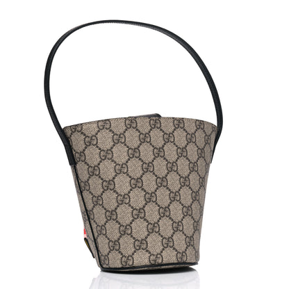 Gucci GG Supreme Monogram Childrens Chick Bucket Bag Black 2 of 4