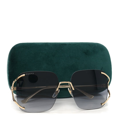 Gucci Oversized Sunglasses GG0646S Gold Black 8 of 8