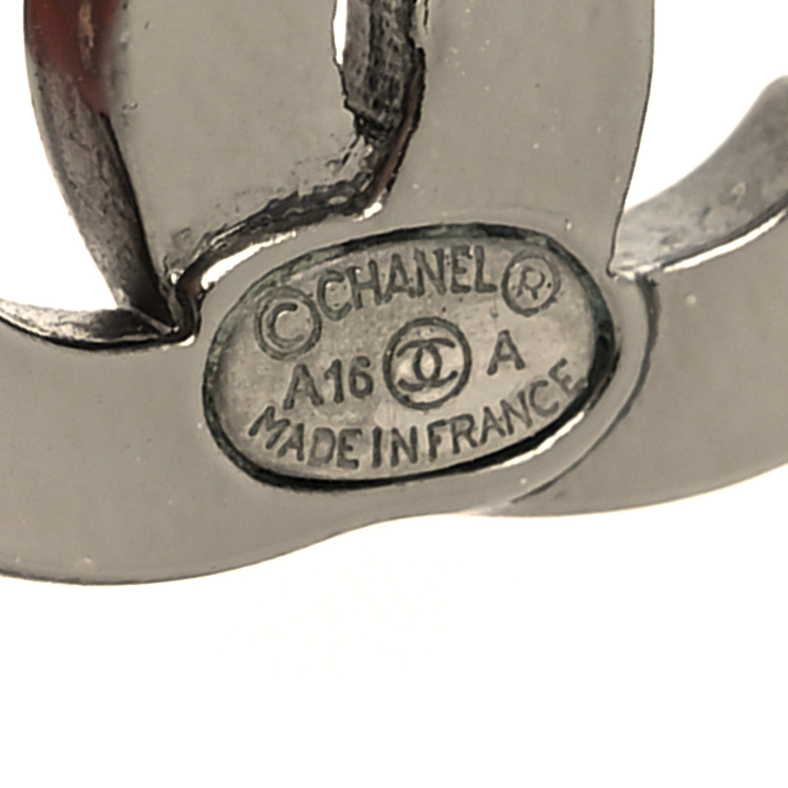 Chanel Ruthenium Crystal CC Earrings Black 4 of 4
