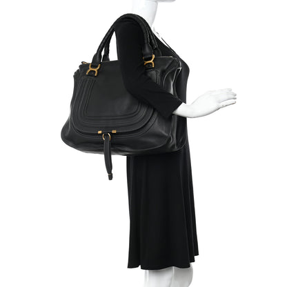 Chloe Calfskin Large Marcie Satchel Black 2 of 10